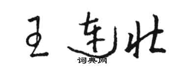 駱恆光王連壯草書個性簽名怎么寫