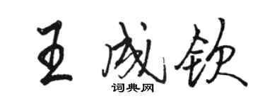 駱恆光王成欽行書個性簽名怎么寫