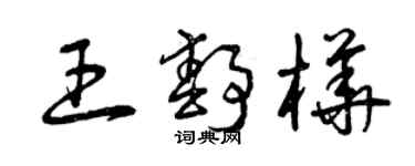 曾慶福王靜樺草書個性簽名怎么寫
