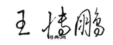 駱恆光王博鵬草書個性簽名怎么寫