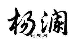 胡問遂楊瀾行書個性簽名怎么寫