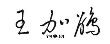 駱恆光王加鵑草書個性簽名怎么寫