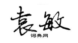 曾慶福袁敏行書個性簽名怎么寫