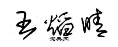 朱錫榮王焰晴草書個性簽名怎么寫