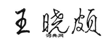 駱恆光王曉頗行書個性簽名怎么寫