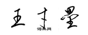 梁錦英王才壘草書個性簽名怎么寫