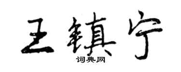 曾慶福王鎮寧行書個性簽名怎么寫
