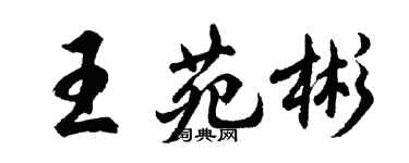 胡問遂王苑彬行書個性簽名怎么寫