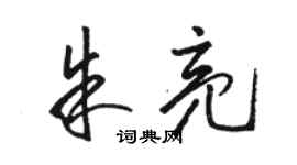 駱恆光朱亮草書個性簽名怎么寫