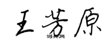 王正良王芳原行書個性簽名怎么寫