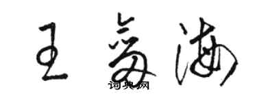 駱恆光王劍海草書個性簽名怎么寫