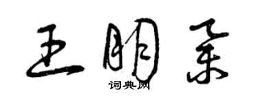 曾慶福王朋舉草書個性簽名怎么寫