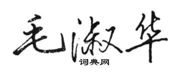 駱恆光毛淑華行書個性簽名怎么寫