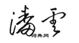 駱恆光潘雲草書個性簽名怎么寫