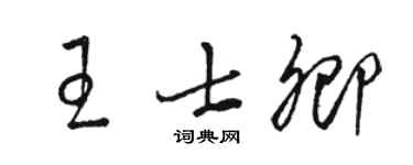 駱恆光王士卿草書個性簽名怎么寫