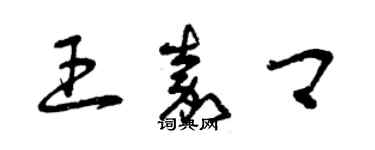 曾慶福王嘉卿草書個性簽名怎么寫