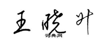 梁錦英王曉升草書個性簽名怎么寫