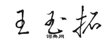 駱恆光王玉拓草書個性簽名怎么寫