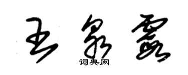 朱錫榮王泉霞草書個性簽名怎么寫