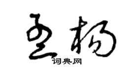 曾慶福孟楊草書個性簽名怎么寫