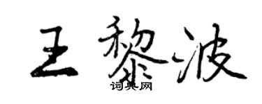 曾慶福王黎波行書個性簽名怎么寫