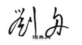 駱恆光劉舟草書個性簽名怎么寫