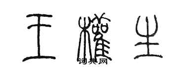 陳墨王權生篆書個性簽名怎么寫