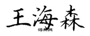 丁謙王海森楷書個性簽名怎么寫