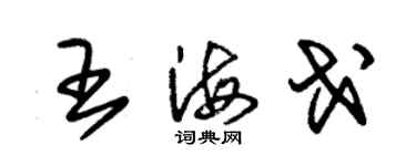 朱錫榮王海戈草書個性簽名怎么寫