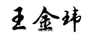 胡問遂王金瑋行書個性簽名怎么寫