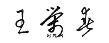 駱恆光王榮春草書個性簽名怎么寫