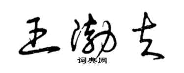 曾慶福王渤夫草書個性簽名怎么寫