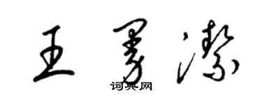 梁錦英王曼潔草書個性簽名怎么寫