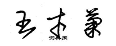 朱錫榮王才菊草書個性簽名怎么寫