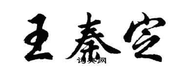 胡問遂王秦定行書個性簽名怎么寫