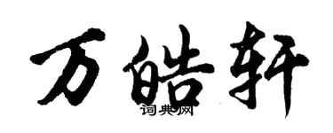 胡問遂萬皓軒行書個性簽名怎么寫