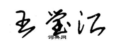 朱錫榮王瑩江草書個性簽名怎么寫