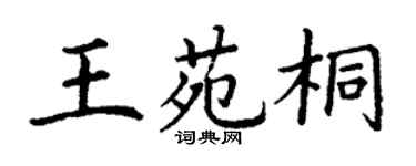 丁謙王苑桐楷書個性簽名怎么寫