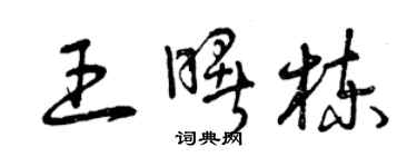 曾慶福王曙棟草書個性簽名怎么寫