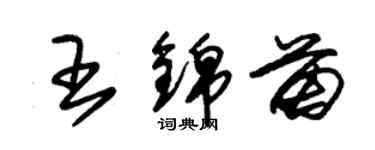 朱錫榮王錦苗草書個性簽名怎么寫