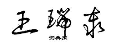 曾慶福王瑞秦草書個性簽名怎么寫