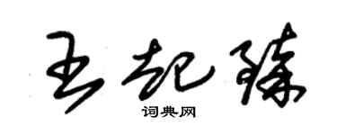 朱錫榮王起臻草書個性簽名怎么寫