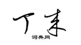 梁錦英丁來草書個性簽名怎么寫