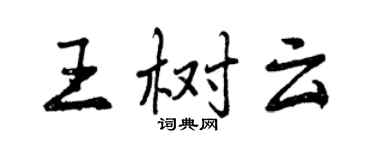 曾慶福王樹雲行書個性簽名怎么寫