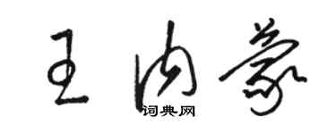 駱恆光王內蒙草書個性簽名怎么寫