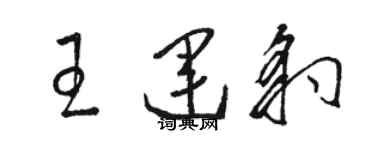 駱恆光王運豹草書個性簽名怎么寫