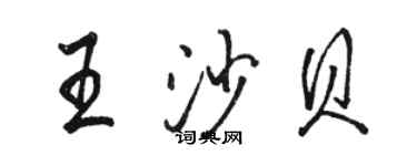 駱恆光王沙貝行書個性簽名怎么寫