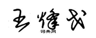 朱錫榮王烽戈草書個性簽名怎么寫