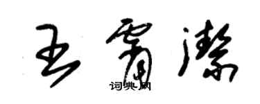 朱錫榮王霄潔草書個性簽名怎么寫