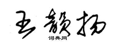朱錫榮王韻揚草書個性簽名怎么寫